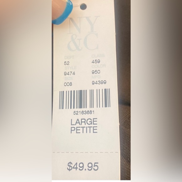 🔥NY&C Flare Leg Ponte Knit Pant. Color: Brown. Size LP (Large Petite) - Picture 8 of 8